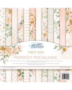 Set dvostranskih papirjev - First kiss - 30,5x30,5cm - 12 listov - 250g - Paper heaven