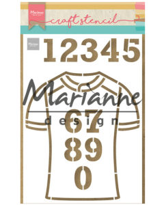 Plastična šablona - Team Shirt - A5 - Marianne design