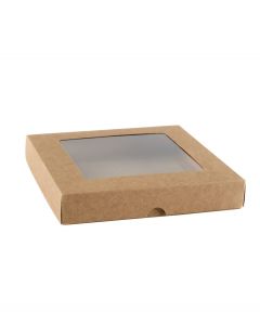 Osnova za škatlico z odprtino - 15x15x2,5 - kraft - 300g - Rzeczy