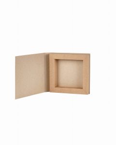 Osnova za shadow box - 15x15x2,5cm - kraft - 300g - 1 kos - Rzeczy