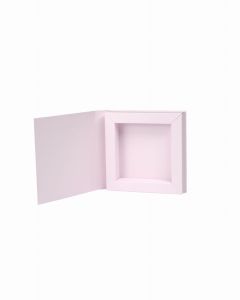 Osnova za shadow box - 15x15x2,5cm - roza - 300g - 1 kos - Rzeczy