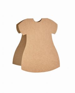 Osnova za voščilnico baby oblekica - 14,7x18,7cm - kraft - 300g - Rzeczy - 1 kos
