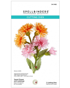 Rezalna šablona - Tassel Flower and Ladybugs - Spellbinders