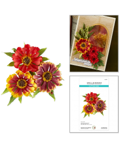 Rezalna šablona - Helenium and Ladybugs - Spellbinders