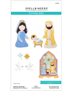 Rezalna šablona - Nativity Blessings - 4,3x8cm največji izrez - Spellbinders