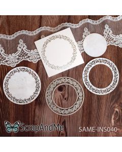 Rezalna šablona - okrogli okvirji - 13,2cm, 12,3cm, 8,7cm - ScrapAndMe
