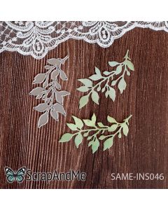 Rezalna šablona - zelenje vejica - 5x9cm - ScrapAndMe