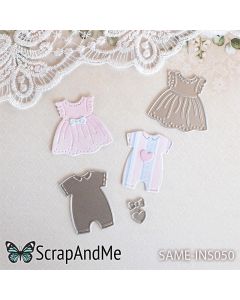 Rezalna šablona - oblačila punčka - 3,8x3,5cm največji izrez - ScrapAndMe