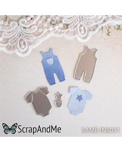 Rezalna šablona - oblačila fantek - 3,2x4,5cm največji izrez - ScrapAndMe