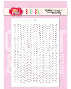 Stencil šablona - Chevron Pattern - A6 - 10,5x14,2cm - Craft & You Design