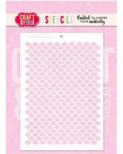 Stencil šablona - Scale Pattern - A6 - Craft & You Design