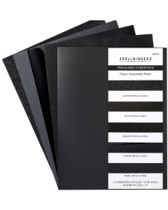 Set papirjev - Treasured Cardstock - Onyx - A4 - 5x3 listov - Spellbinders