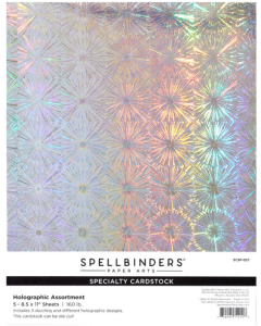 Set papirjev - Holographic Specialty Cardstoc - 21,6x27,94cm - 5 listov - Spellbinders