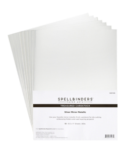 Set papirjev - Silver Mirror Metallic - A4 - 10 listov - Spellbinders